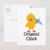 Carte postale Origami Chick (Devant / Derrière)
