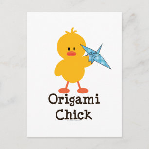 Carte postale Origami Chick