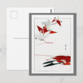 Carte Postale Origami d'oiseaux, Watanabe Seitei (Devant / Derrière)