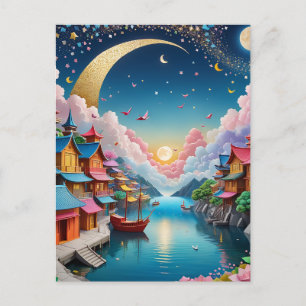 Carte Postale Origami est l'art japonais traditionnel du papier