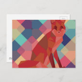 Carte Postale Origami Fox (Devant / Derrière)