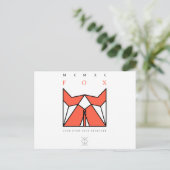 Carte Postale origami renard (Debout devant)