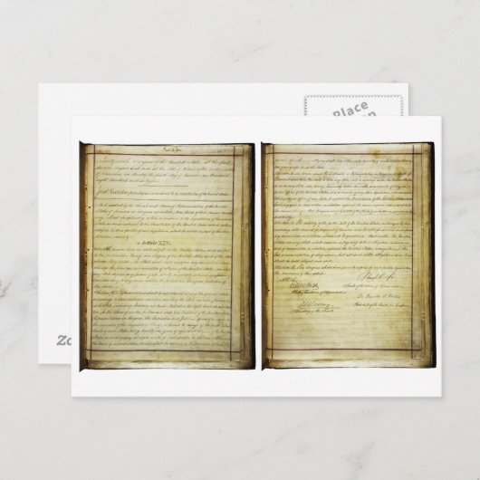 Carte Postale ORIGINAL 14e amendement Constitution des États-Uni (Devant / Derrière)