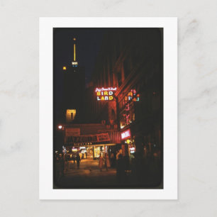 Carte Postale Original Birdland Jazz Club, New York City Vintage