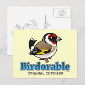 Carte Postale Original Cuteness Européen Goldfinch (Devant / Derrière)