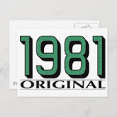 Carte Postale Original en 1981 (Devant / Derrière)
