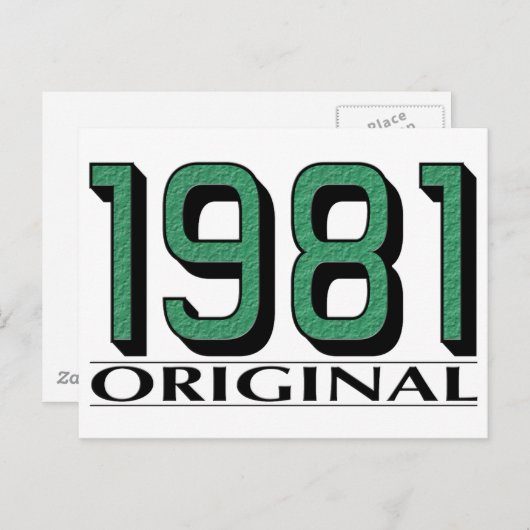 Carte Postale Original en 1981 (Devant / Derrière)