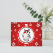 Carte postale originale Art Cute Pony Christmas (Debout devant)