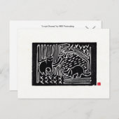 Carte postale originale Cat Art (Devant / Derrière)