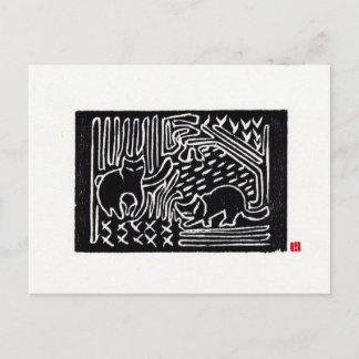 Carte postale originale Cat Art