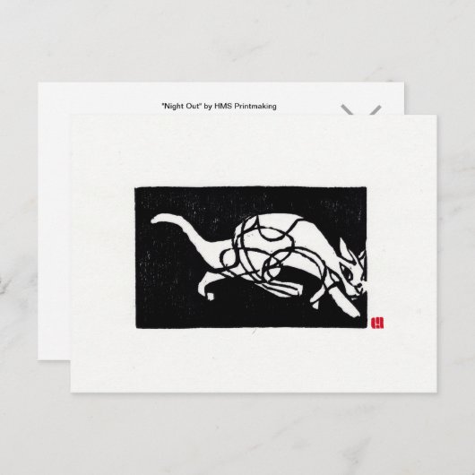 Carte postale originale Cat Art (Devant / Derrière)