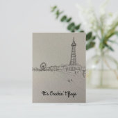 Carte postale originale de la tour Blackpool (Debout devant)