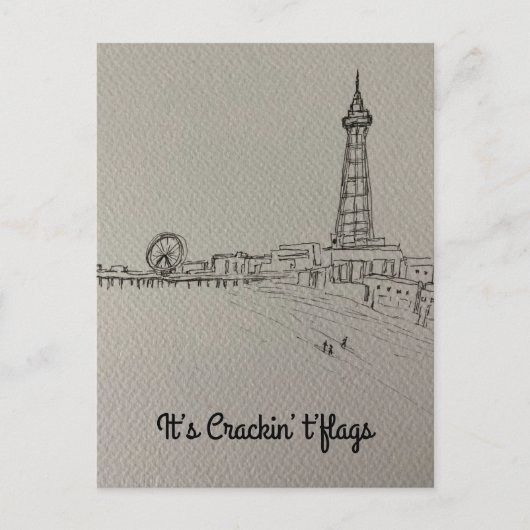 Carte postale originale de la tour Blackpool (Devant)