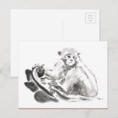 Carte postale originale de l'année du singe du zod (Devant / Derrière)