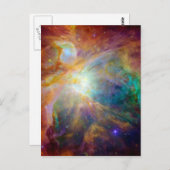 Carte Postale Orion Nebula (télescopes Hubble & Spitzer) (Devant / Derrière)