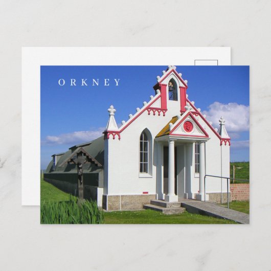 Carte postale Orkney vue chapelle italienne (Devant / Derrière)