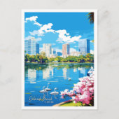 Carte Postale Orlando Beach Floride illustration de voyage vinta (Devant)