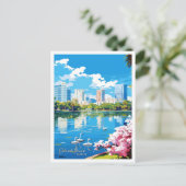 Carte Postale Orlando Beach Floride illustration de voyage vinta (Debout devant)