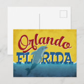 Carte Postale Orlando Florida Dolphin Retro Fun (Devant / Derrière)