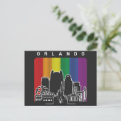 Carte Postale Orlando Florida Rainbow Flag LGBTQAI Pride (Debout devant)