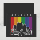 Carte Postale Orlando Florida Rainbow Flag LGBTQAI Pride (Devant / Derrière)