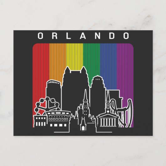 Carte Postale Orlando Florida Rainbow Flag LGBTQAI Pride (Devant)