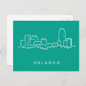 Carte Postale Orlando Florida Skyline (Devant / Derrière)