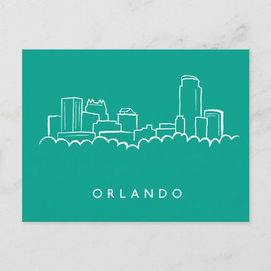 Carte Postale Orlando Florida Skyline (Devant)