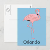 Carte Postale Orlando Floride Flamant Rose (Devant / Derrière)