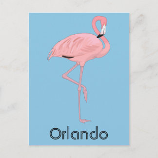 Carte Postale Orlando Floride Flamant Rose
