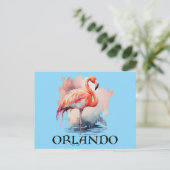 Carte Postale Orlando Floride Flamant Rose (Debout devant)