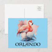 Carte Postale Orlando Floride Flamant Rose (Devant / Derrière)