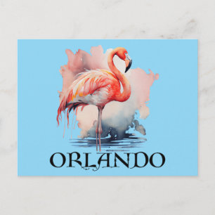 Carte Postale Orlando Floride Flamant Rose