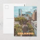 Carte Postale Orlando, Floride photo du centre-ville avec nom (Devant / Derrière)