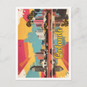 Carte Postale Orlando Floride Pop Art Voyage Illustration (Devant)