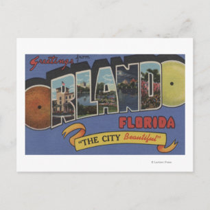 Carte Postale Orlando, Floride - Scènes de grandes lettres