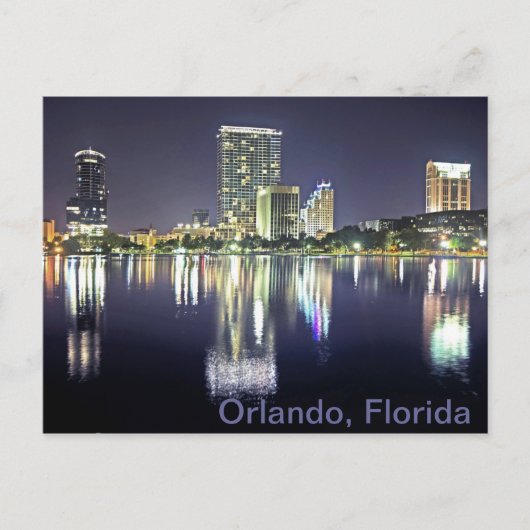 Carte Postale Orlando, Floride sur le lac Eola (Devant)