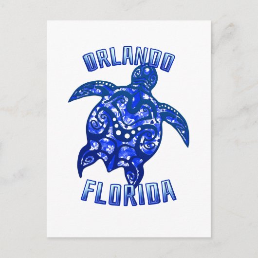 Carte Postale Orlando Floride Vacances Tortue Tribale (Devant)