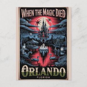 Carte Postale Orlando Hanté Voyage Horreur Vintage