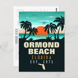 Carte Postale Ormond Beach Floride Retro Sunset Souvenir 60s