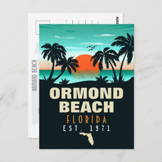 Carte Postale Ormond Beach Floride Retro Sunset Souvenir 60s (Devant / Derrière)