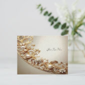 Carte Postale Ornate Gold Flourish Postcard (Debout devant)