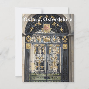Carte Postale Ornate Gold Gate à All Souls College, Oxford