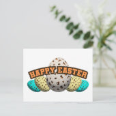 Carte Postale orné de motifs léopard de pâques (Debout devant)