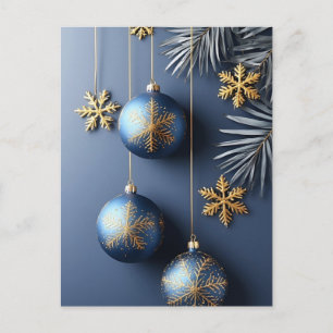 Carte Postale ❄️ Ornement de Noël Lumière festive 🎄 Élégant 