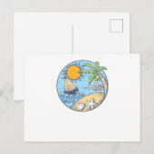 Carte Postale Ornement d'été (Devant / Derrière)