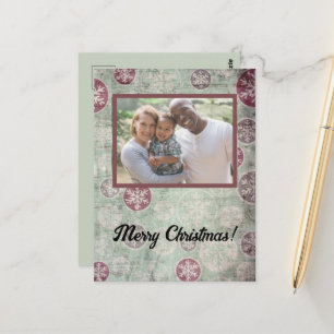 Carte Postale Ornement Vintage désorganisé Joyeux Noël Photo