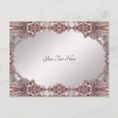 Carte postale ornementale rose (Devant)