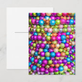 Carte Postale Ornements de Balle Multicolores (Devant / Derrière)