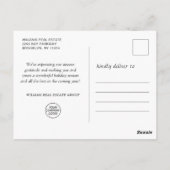 Carte Postale Ornements de Noël Argent Salutation d'entreprise (Dos)